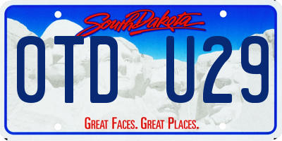 SD license plate 0TDU29