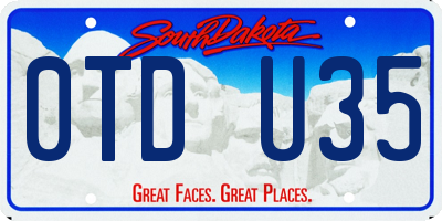 SD license plate 0TDU35