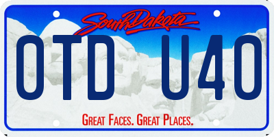 SD license plate 0TDU40