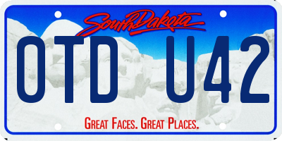 SD license plate 0TDU42