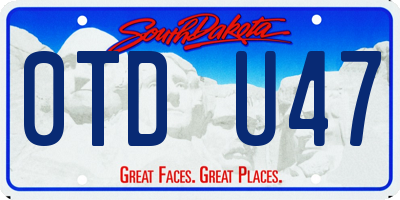 SD license plate 0TDU47