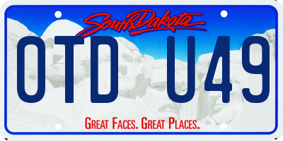 SD license plate 0TDU49