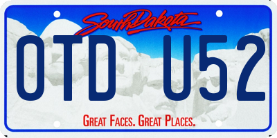 SD license plate 0TDU52