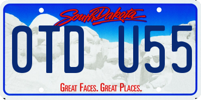 SD license plate 0TDU55