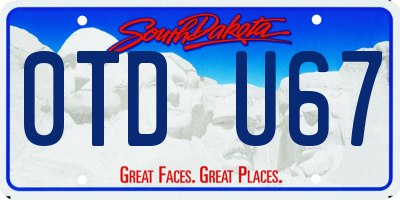 SD license plate 0TDU67