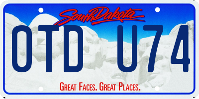 SD license plate 0TDU74