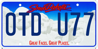 SD license plate 0TDU77