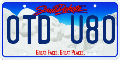 SD license plate 0TDU80