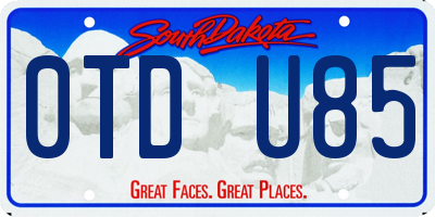 SD license plate 0TDU85