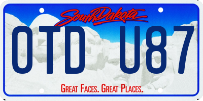 SD license plate 0TDU87