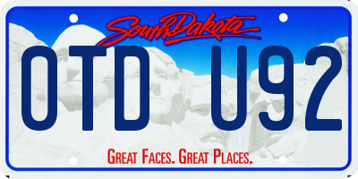 SD license plate 0TDU92