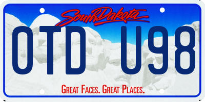 SD license plate 0TDU98