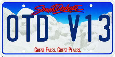 SD license plate 0TDV13