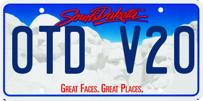 SD license plate 0TDV20