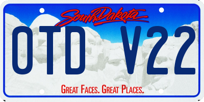 SD license plate 0TDV22