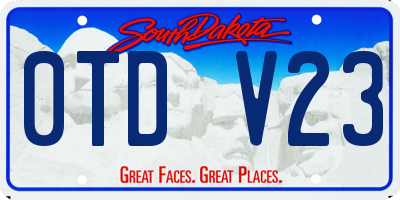 SD license plate 0TDV23