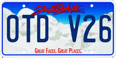 SD license plate 0TDV26