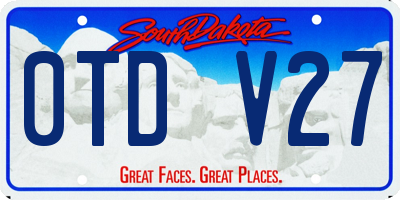 SD license plate 0TDV27