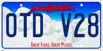 SD license plate 0TDV28