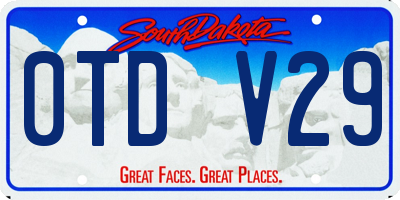 SD license plate 0TDV29
