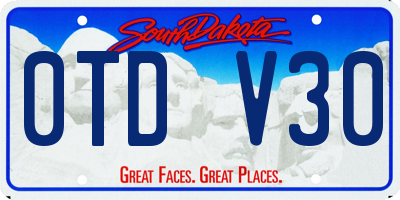 SD license plate 0TDV30
