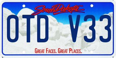 SD license plate 0TDV33