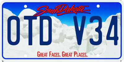 SD license plate 0TDV34
