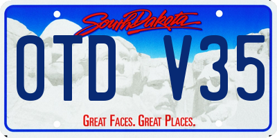 SD license plate 0TDV35