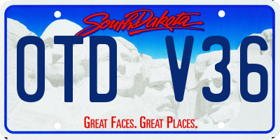 SD license plate 0TDV36
