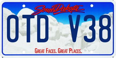 SD license plate 0TDV38