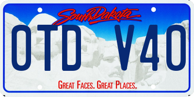 SD license plate 0TDV40