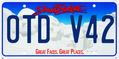 SD license plate 0TDV42