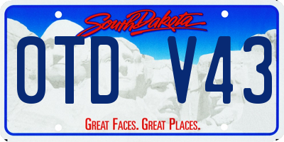SD license plate 0TDV43