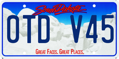 SD license plate 0TDV45