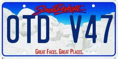 SD license plate 0TDV47