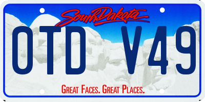 SD license plate 0TDV49