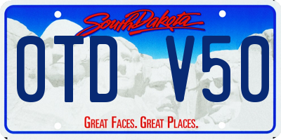 SD license plate 0TDV50