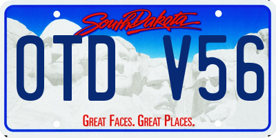 SD license plate 0TDV56