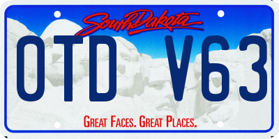 SD license plate 0TDV63
