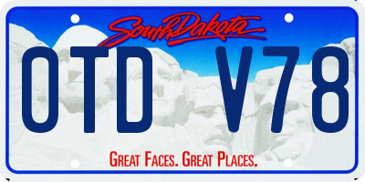 SD license plate 0TDV78