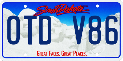 SD license plate 0TDV86