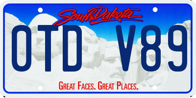SD license plate 0TDV89