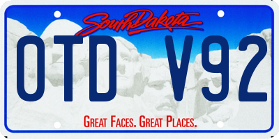 SD license plate 0TDV92