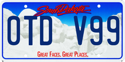SD license plate 0TDV99