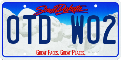 SD license plate 0TDW02