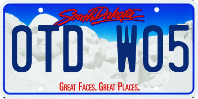 SD license plate 0TDW05