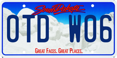 SD license plate 0TDW06