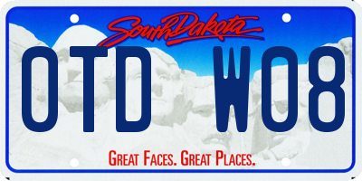 SD license plate 0TDW08
