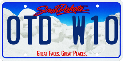 SD license plate 0TDW10