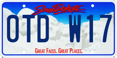SD license plate 0TDW17